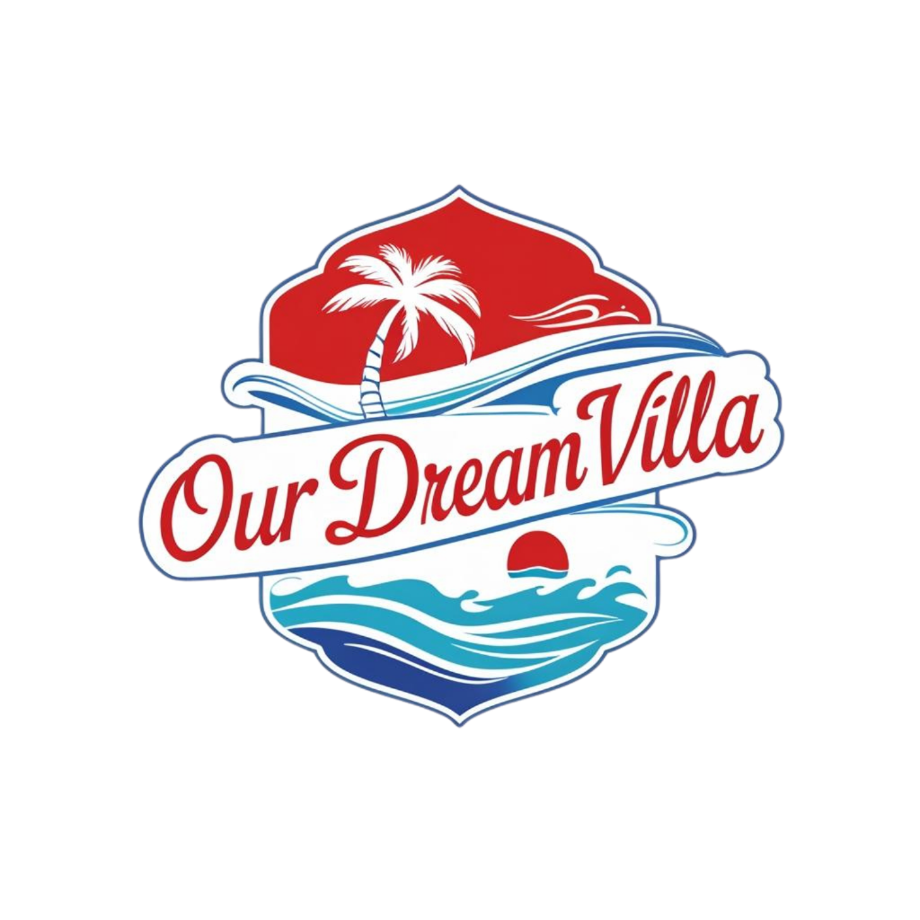 Our Dream Villa Tropical Crest Logo
